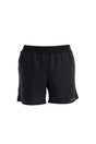 Black athletic shorts with an elastic waistband, shown against a plain white background. - Icebreaker Merino Blend 125 ZoneKnit Speed 6" Shorts (Men's) - Black