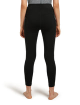 Person wearing black leggings on a white background - Icebreaker Merino 260 Fastray 25" High Rise Tights (Women's) - Black