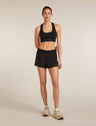 Icebreaker Merino Blend 260 ZoneKnit™ Seamless Bra (Women's) - Black - Find Your Feet Australia Hobart Launceston Tasmania