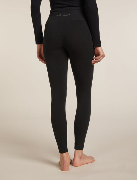Icebreaker Merino Blend 260 ZoneKnit™ Seamless 25" Tights (Women's) - Black - Find Your Feet Australia Hobart Launceston Tasmania