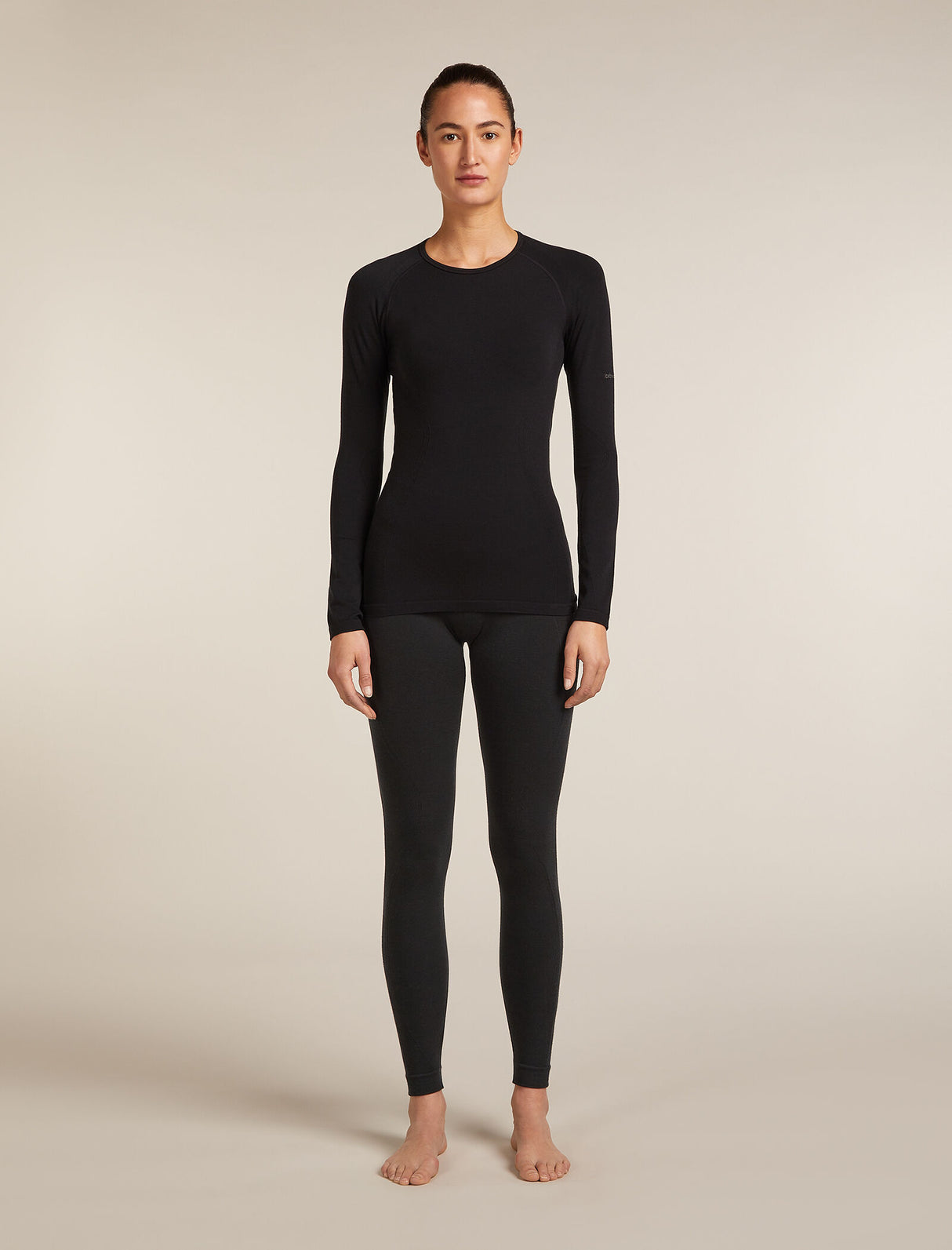 Icebreaker Merino Blend 260 ZoneKnit™ Seamless 25" Tights (Women's) - Black - Find Your Feet Australia Hobart Launceston Tasmania