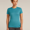 Icebreaker Merino 150 Tech Lite Short Sleeve T-Shirt (Women's) - Topaz - Find Your Feet Australia Hobart Launceston Tasmania