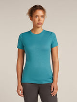 Icebreaker Merino 150 Tech Lite Short Sleeve T-Shirt (Women's) - Topaz - Find Your Feet Australia Hobart Launceston Tasmania