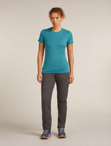 Icebreaker Merino 150 Tech Lite Short Sleeve T-Shirt (Women's) - Topaz - Find Your Feet Australia Hobart Launceston Tasmania