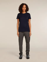 Icebreaker Merino 150 Tech Lite Short Sleeve T-Shirt (Women's) - Midnight Navy