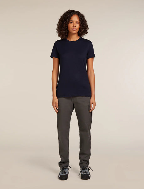 Icebreaker Merino 150 Tech Lite Short Sleeve T-Shirt (Women's) - Midnight Navy