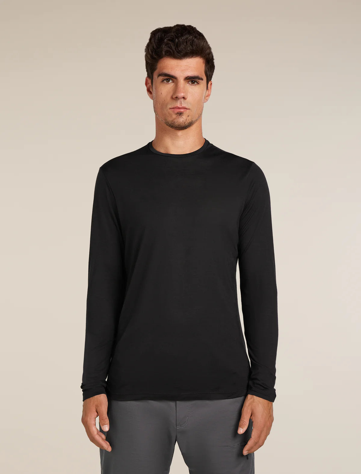 Icebreaker Merino Blend 125 Cool-Lite Sphere Long Sleeve T-Shirt (Men's) - Black