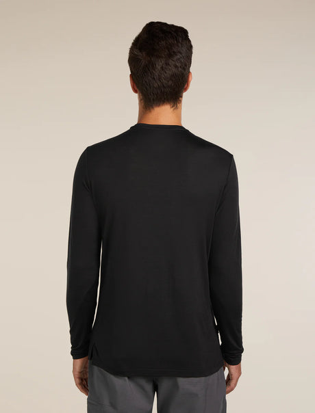Icebreaker Merino Blend 125 Cool-Lite Sphere Long Sleeve T-Shirt (Men's) - Black