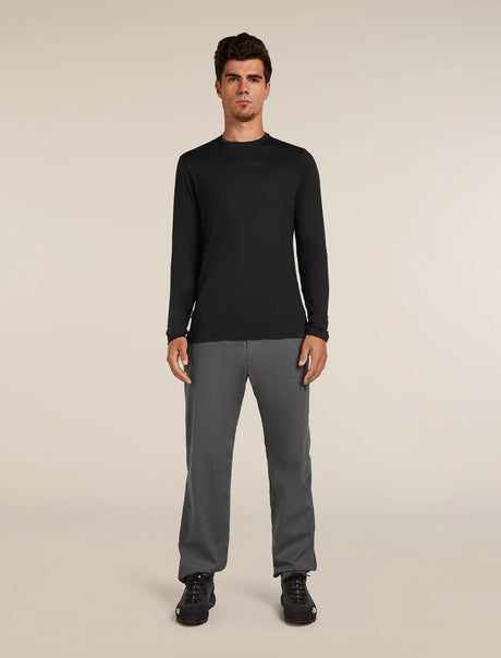 Icebreaker Merino Blend 125 Cool-Lite Sphere Long Sleeve T-Shirt (Men's) - Black