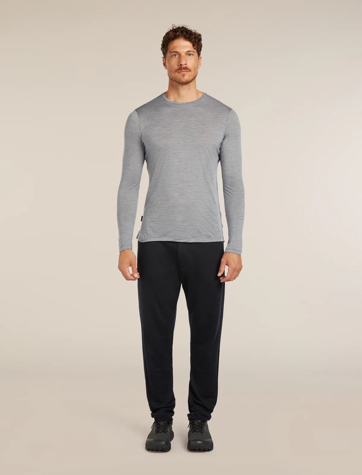Icebreaker Merino Blend 125 Cool-Lite Sphere Long Sleeve T-Shirt (Men's) - Metro Heather