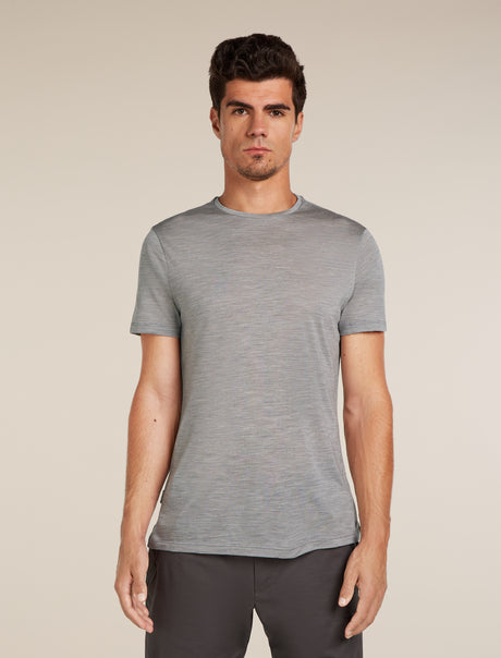 Icebreaker Merino Blend 125 Cool-Lite™ Sphere Short Sleeve T-Shirt (Men's) - Metro Heather - Find Your Feet Australia Hobart Launceston Tasmania