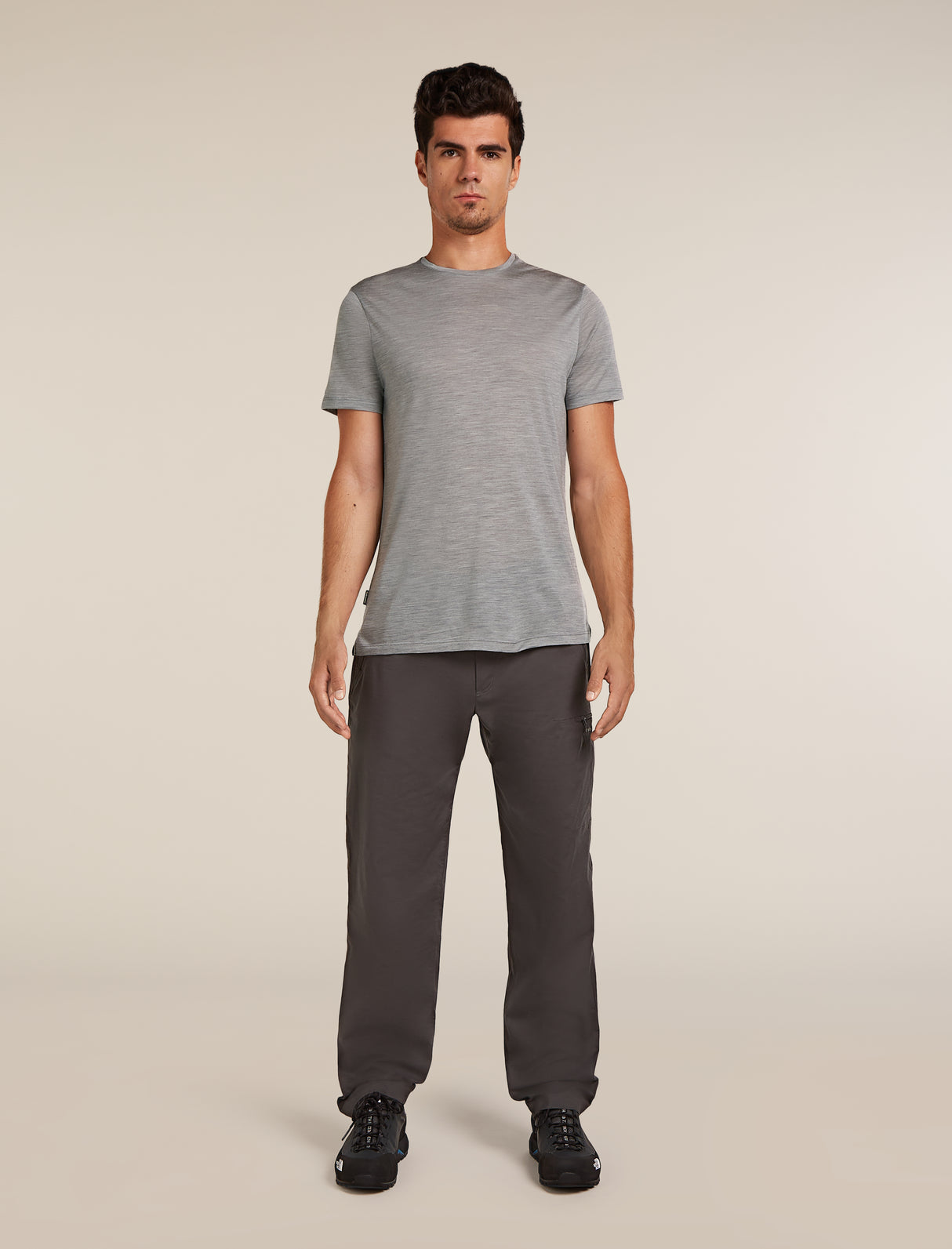 Icebreaker Merino Blend 125 Cool-Lite™ Sphere Short Sleeve T-Shirt (Men's) - Metro Heather - Find Your Feet Australia Hobart Launceston Tasmania