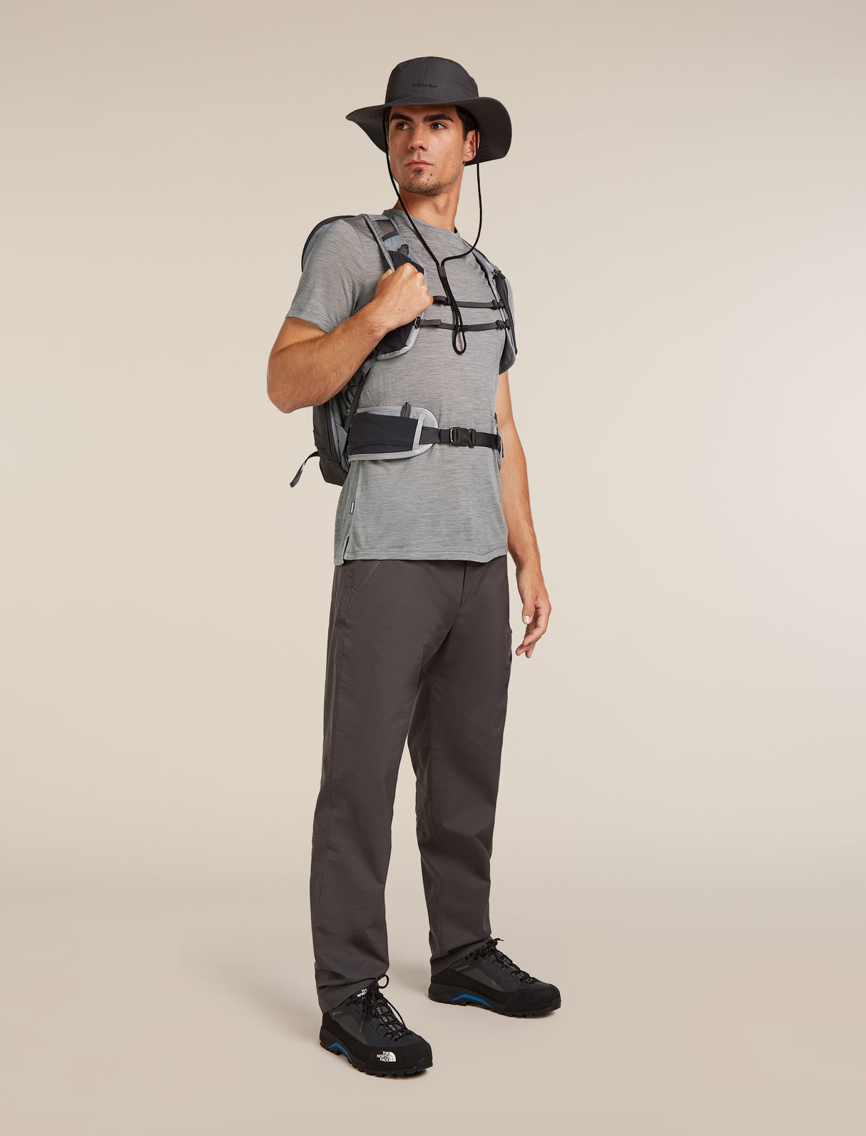 Icebreaker Merino Blend 125 Cool-Lite™ Sphere Short Sleeve T-Shirt (Men's) - Metro Heather - Find Your Feet Australia Hobart Launceston Tasmania
