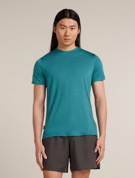 Icebreaker Merino Blend 125 Cool-Lite™ Sphere Short Sleeve T-Shirt (Men's) - Topaz - Find Your Feet Australia Hobart Launceston Tasmania