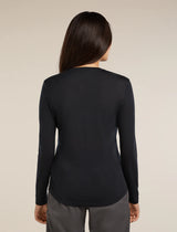 Icebreaker Merino Blend 125 Cool-Lite Sphere Long Sleeve T-Shirt (Women's) - Black