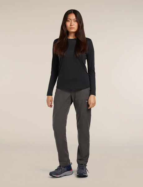 Icebreaker Merino Blend 125 Cool-Lite Sphere Long Sleeve T-Shirt (Women's) - Black