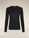 Icebreaker Merino Blend 125 Cool-Lite Sphere Long Sleeve T-Shirt (Women's) - Black