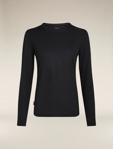 Icebreaker Merino Blend 125 Cool-Lite Sphere Long Sleeve T-Shirt (Women's) - Black