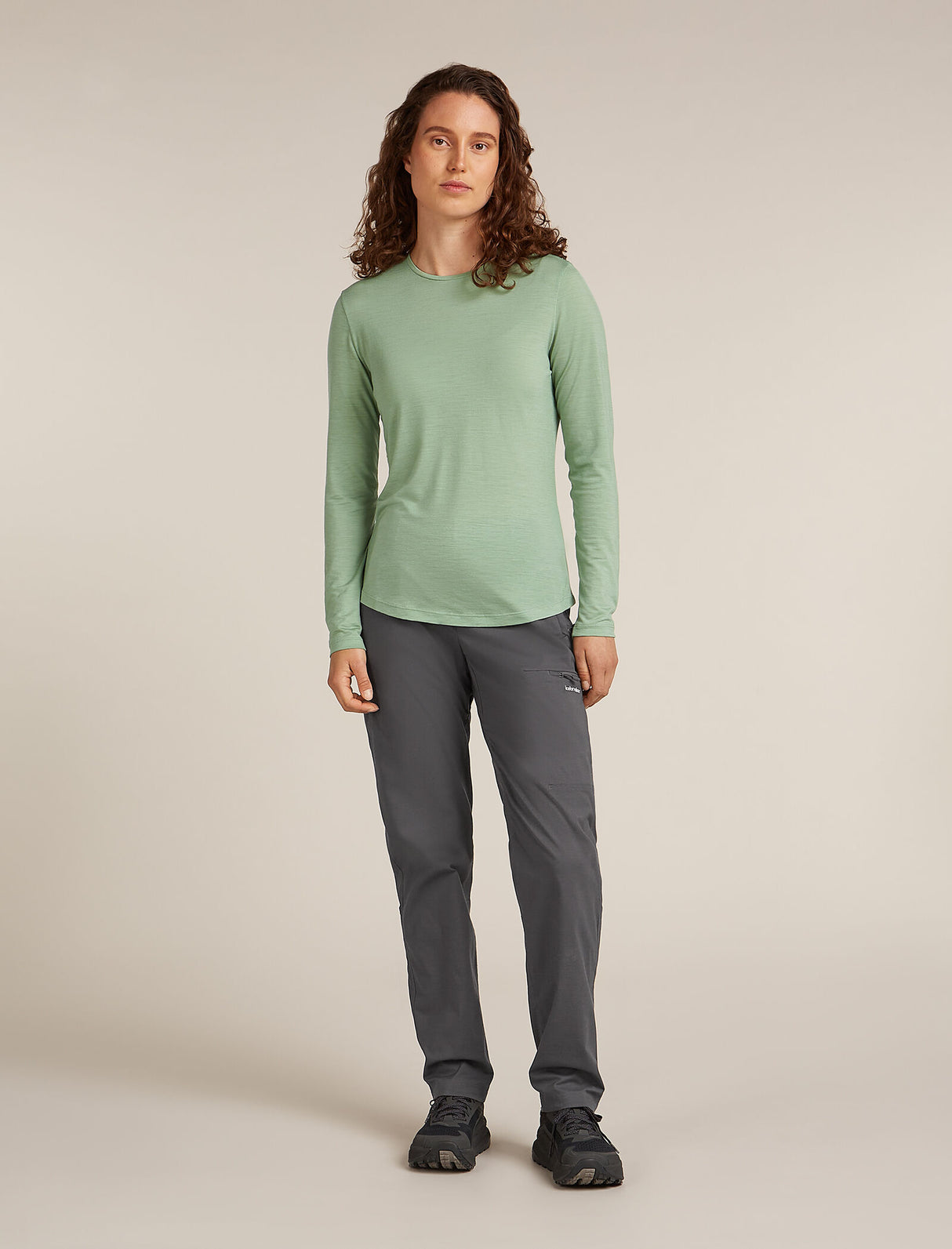 Icebreaker Merino Blend 125 Cool-Lite™ Sphere Long Sleeve T-Shirt (Women's) - Seaglass - Find Your Feet Australia Hobart Launceston Tasmania