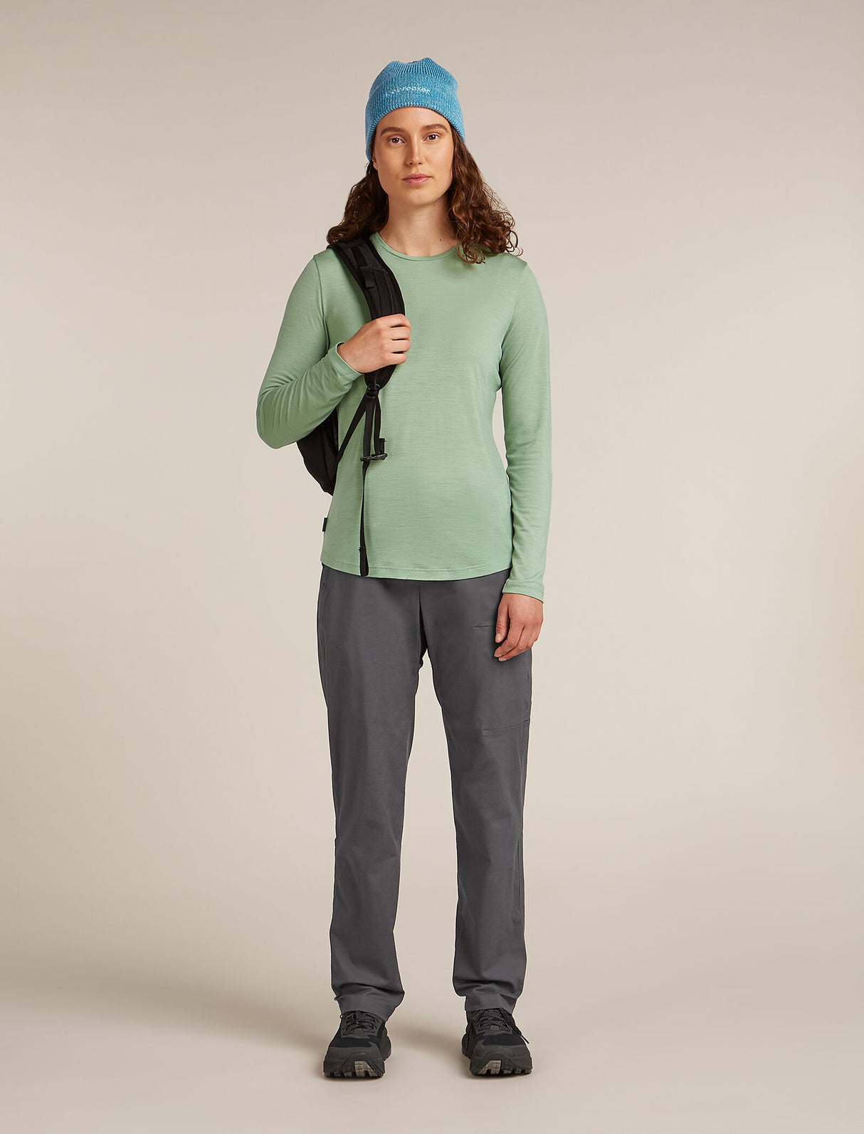 Icebreaker Merino Blend 125 Cool-Lite™ Sphere Long Sleeve T-Shirt (Women's) - Seaglass - Find Your Feet Australia Hobart Launceston Tasmania