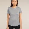 Icebreaker Merino Blend 125 Cool-Lite™ Sphere Short Sleeve T-Shirt (Women's) - Metro Heather - Find Your Feet Australia Hobart Launceston Tasmania