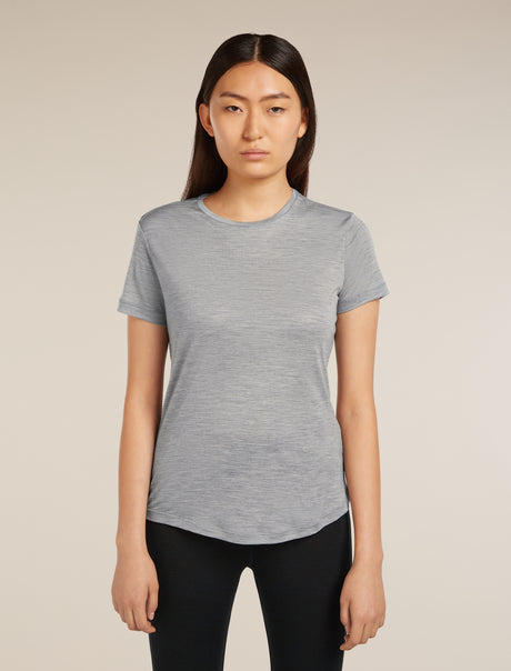Icebreaker Merino Blend 125 Cool-Lite™ Sphere Short Sleeve T-Shirt (Women's) - Metro Heather - Find Your Feet Australia Hobart Launceston Tasmania