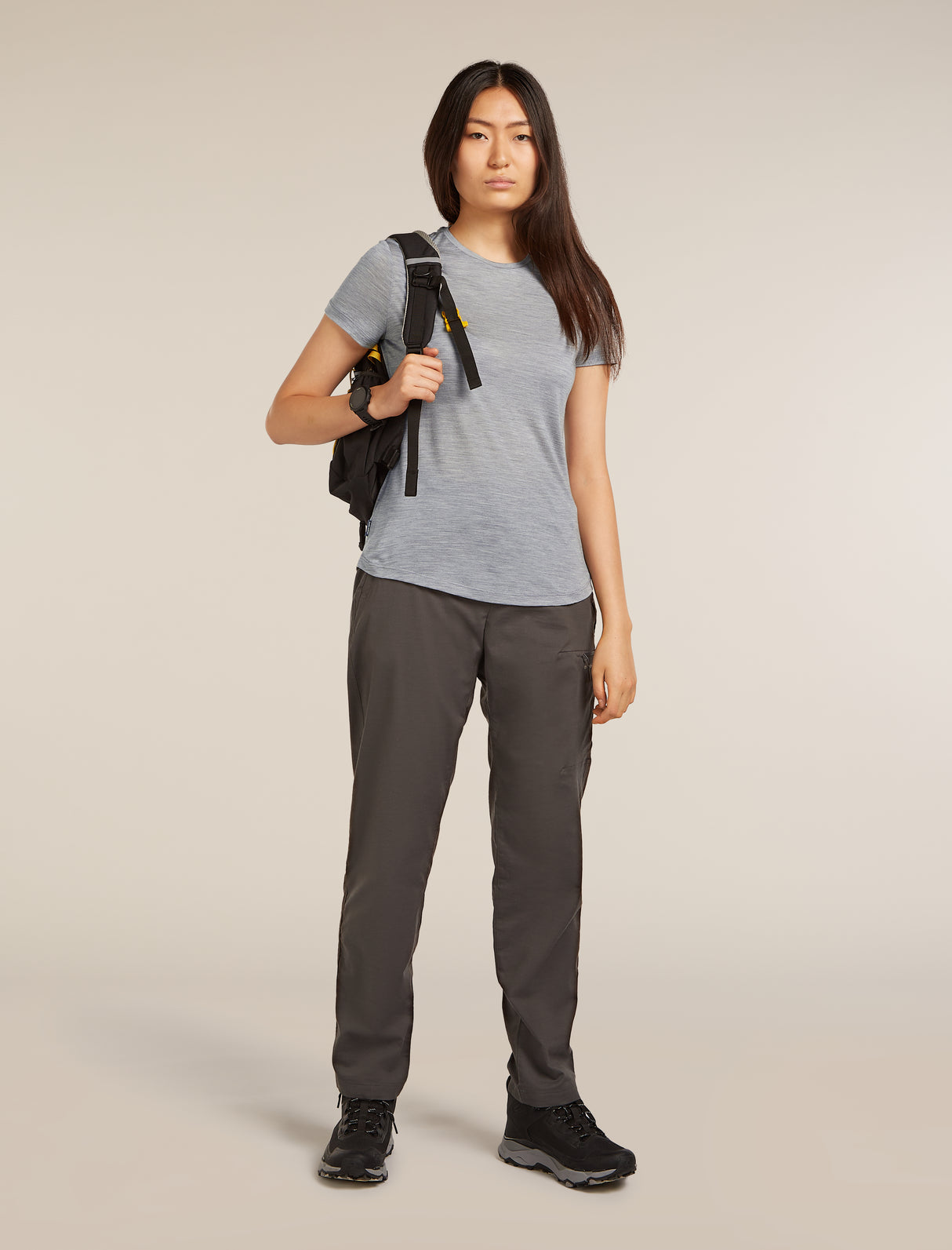 Icebreaker Merino Blend 125 Cool-Lite™ Sphere Short Sleeve T-Shirt (Women's) - Metro Heather - Find Your Feet Australia Hobart Launceston Tasmania
