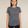 Icebreaker Merino Blend 125 Cool-Lite™ Sphere Short Sleeve T-Shirt (Women's) - Midnight Navy Heather - Find Your Feet Australia Hobart Launceston Tasmania