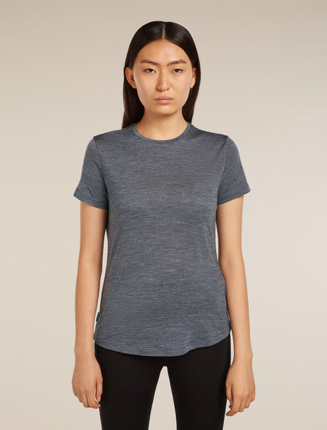 Icebreaker Merino Blend 125 Cool-Lite™ Sphere Short Sleeve T-Shirt (Women's) - Midnight Navy Heather - Find Your Feet Australia Hobart Launceston Tasmania