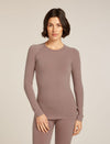 Icebreaker Merino Blend 260 ZoneKnit™ Seamless Long Sleeve Crew Thermal Top (Women's) Icebreaker