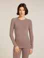 Icebreaker Merino Blend 260 ZoneKnit™ Seamless Long Sleeve Crew Thermal Top (Women's) Icebreaker