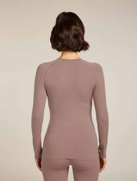 Icebreaker Merino Blend 260 ZoneKnit™ Seamless Long Sleeve Crew Thermal Top (Women's) Icebreaker