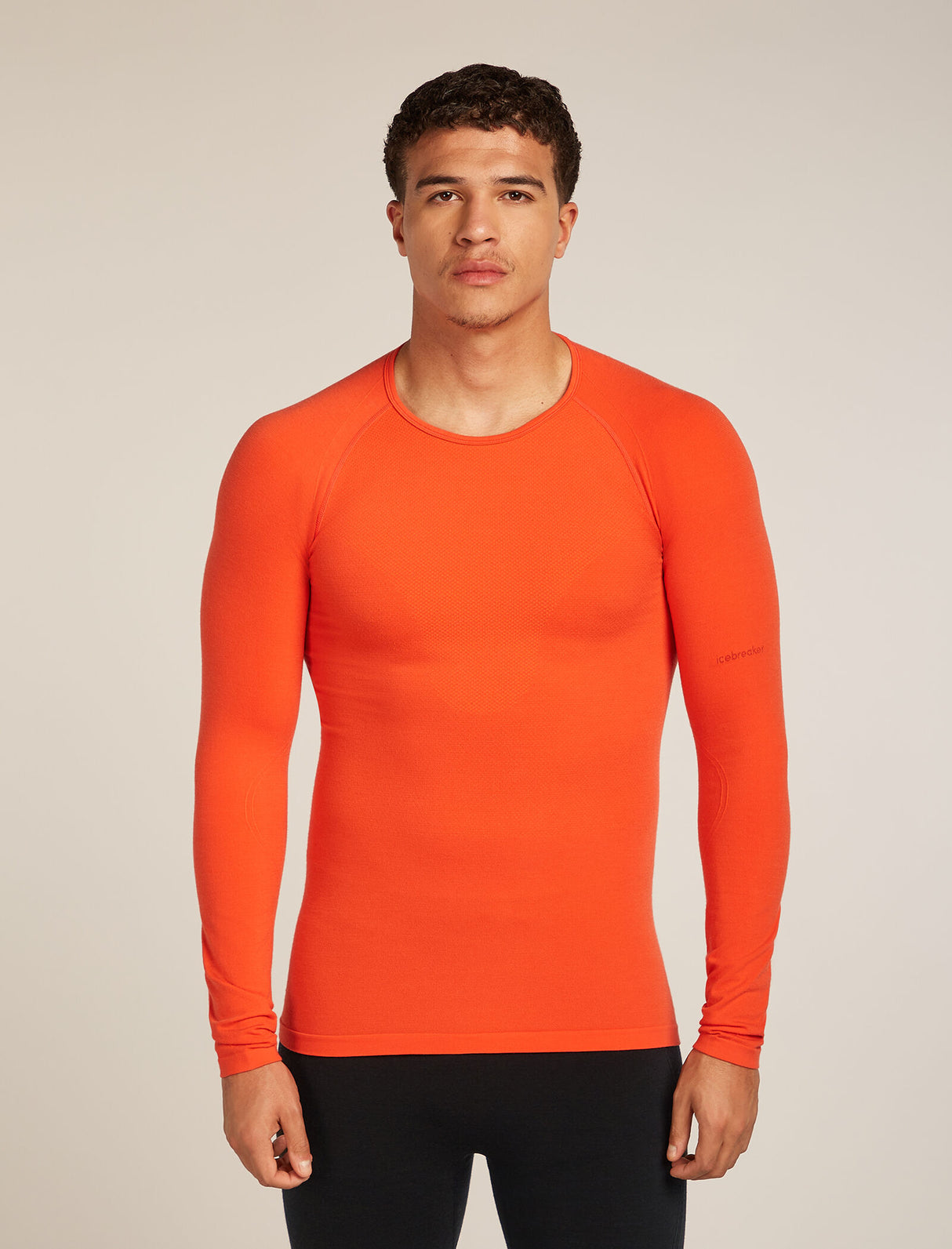 Icebreaker Merino Blend 260 ZoneKnit™ Seamless Long Sleeve Crew Thermal Top (Men's) - Fervid - Find Your Feet Australia Hobart Launceston Tasmania