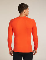 Icebreaker Merino Blend 260 ZoneKnit™ Seamless Long Sleeve Crew Thermal Top (Men's) - Fervid - Find Your Feet Australia Hobart Launceston Tasmania