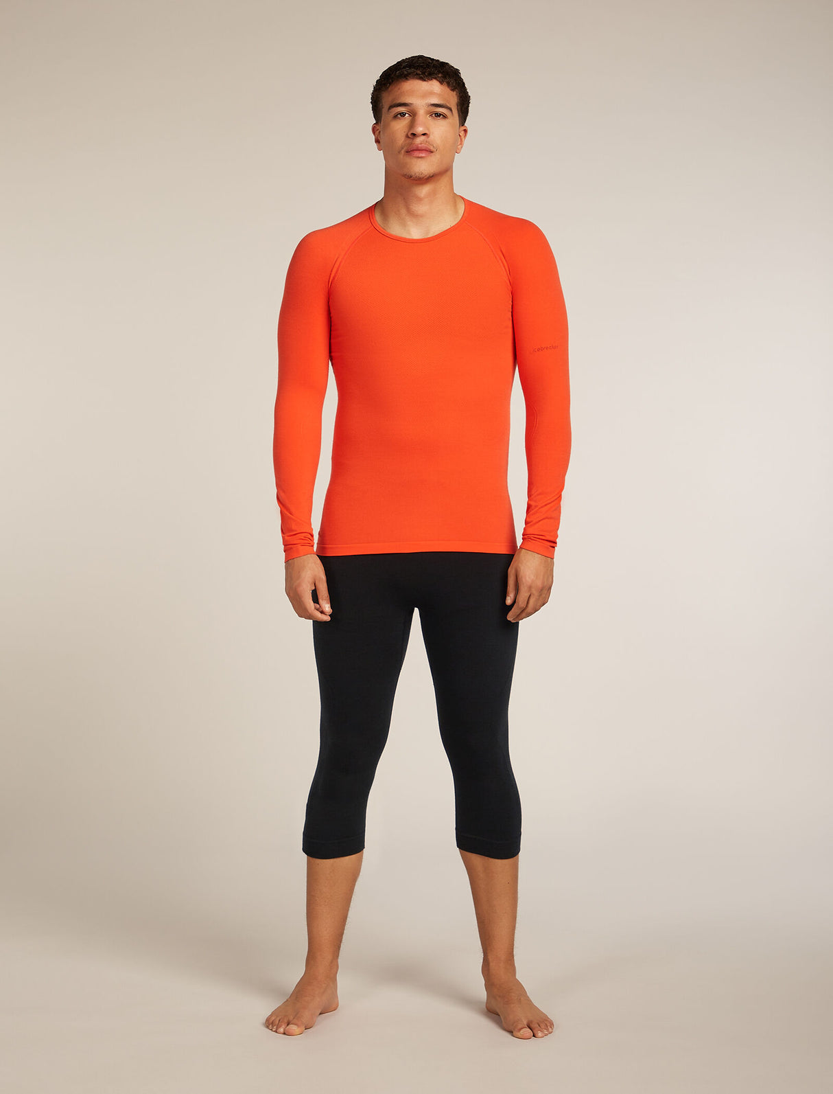Icebreaker Merino Blend 260 ZoneKnit™ Seamless Long Sleeve Crew Thermal Top (Men's) - Fervid - Find Your Feet Australia Hobart Launceston Tasmania