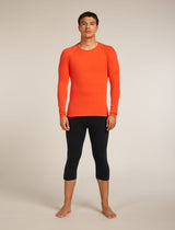 Icebreaker Merino Blend 260 ZoneKnit™ Seamless Long Sleeve Crew Thermal Top (Men's) - Fervid - Find Your Feet Australia Hobart Launceston Tasmania