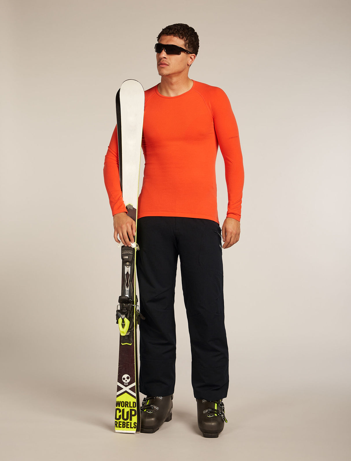 Icebreaker Merino Blend 260 ZoneKnit™ Seamless Long Sleeve Crew Thermal Top (Men's) - Fervid - Find Your Feet Australia Hobart Launceston Tasmania