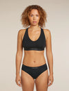 Icebreaker Merino Blend 125 Cool-Lite Sprite Racerback Bra (Women's) - Black