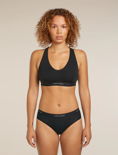Icebreaker Merino Blend 125 Cool-Lite Sprite Racerback Bra (Women's) - Black