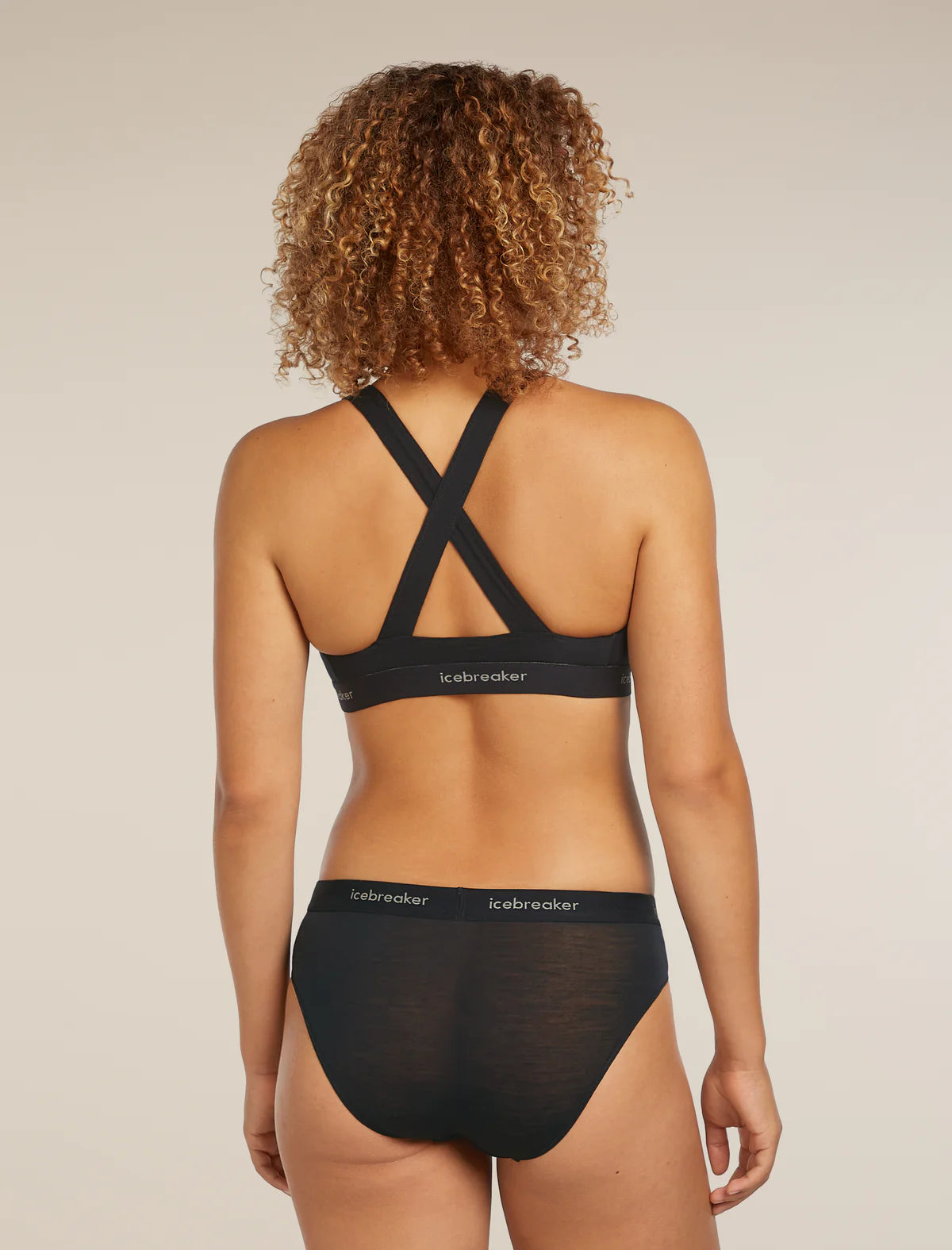 Icebreaker Merino Blend 125 Cool-Lite Sprite Racerback Bra (Women's) - Black