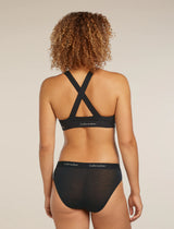 Icebreaker Merino Blend 125 Cool-Lite Sprite Racerback Bra (Women's) - Black