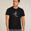 Icebreaker Merino 150 Tech Lite Short Sleeve T-Shirt (Men's) - Skiing Yeti - Black - Find Your Feet Australia Hobart Launceston Tasmania