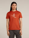 Icebreaker Merino 150 Tech Lite Short Sleeve T-Shirt (Men's) - Skiing Yeti - Agate - Find Your Feet Australia Hobart Launceston Tasmania