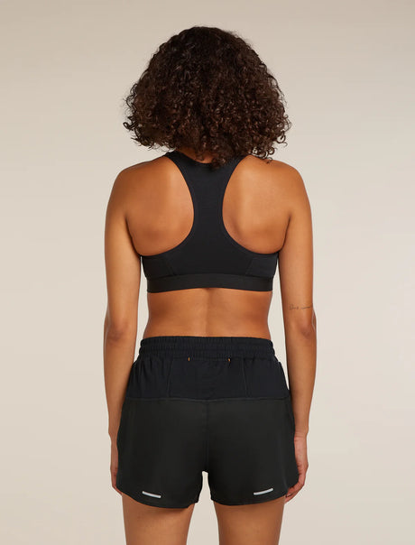 Icebreaker Merino Blend 125 ZoneKnit Racerback Bra (Women's) - Black