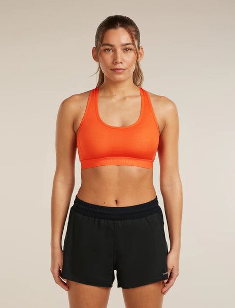 Icebreaker Merino Blend 125 ZoneKnit Racerback Bra (Women's) - Fervid
