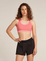 Icebreaker Merino Blend 125 ZoneKnit™ Racerback Bra (Women's) - Acid Pink - Find Your Feet Australia Hobart Launceston Tasmania