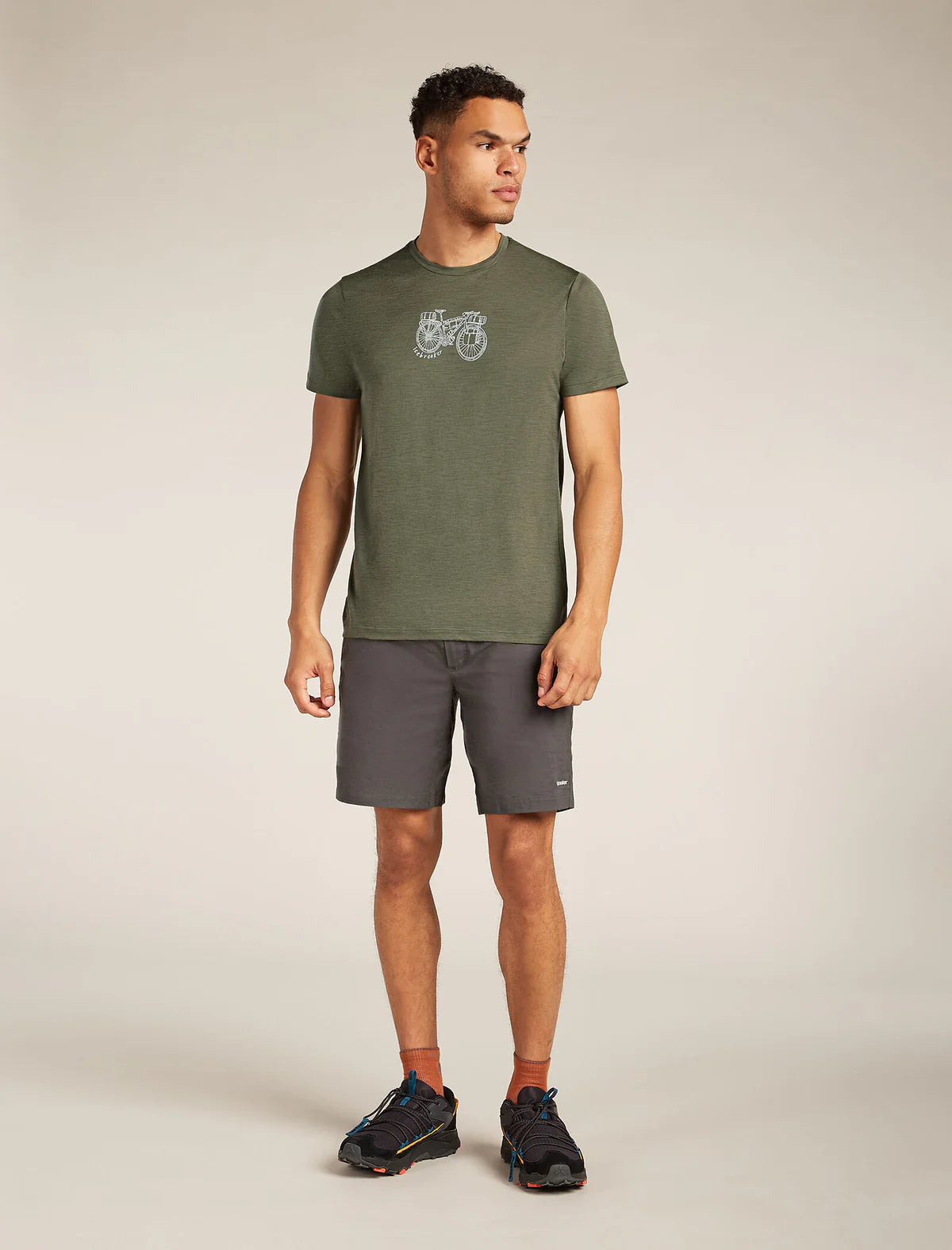 Icebreaker Merino 150 Tech Lite Short Sleeve T-Shirt (Men's) - Adventure Ride - Loden