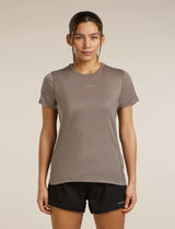 Icebreaker Merino Blend 125 Cool-Lite Speed Short Sleeve T-Shirt (Women's) - Porcini