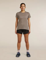 Icebreaker Merino Blend 125 Cool-Lite Speed Short Sleeve T-Shirt (Women's) - Porcini