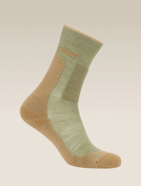 Icebreaker Merino Hike+ Medium Crew Socks (Women's) - Lichen/Sand